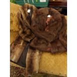 A mid 1940s Musquash fur coat;