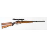Mauser Bolt action .22RF Rifle fitted with a British military telescopic sight GN No.