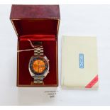 Seiko, a gents steel 1970's Seiko Pogue Automatic Chornograph Calendar bracelet watch,