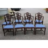 A set of eight George III style dining chairs