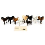 Beswick Mountain and Moorland Native Ponies full set;