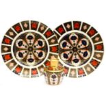 Two Royal Crown Derby Old Imari (2nds) 1128 10½ inch,