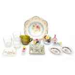 China 'Posies', an 'Abbeydale' pin tray French and German porcelain,