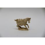 An ivory Horse, 19th Century, Mogul,