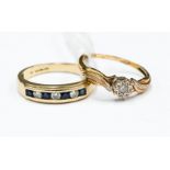 A 9ct gold ladies single stone diamond ring, illusion set, stamped 'DTA 005',