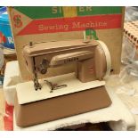 A Singer sewing machine,