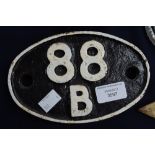 Locomotive Shed Plate 88B for Cardiff Cathays.