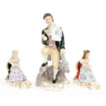 Royal Crown Derby Edward Drew 'Beau Brummell' with Edward Drew 'Juliet', pair,