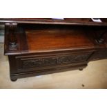 A 20th Century oak Monks bench