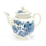 Worcester porcelain cannonball teapot