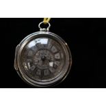 Thomas Brayce of London, a George I silver pair case pocket watch, circa 1720, verge movement,