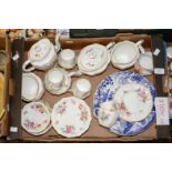 A box of Royal Crown Derby 'Posie' pattern, including tea pot,