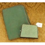 A French purse with Shargreen/fish skin cover and also to contents, comb replaced,