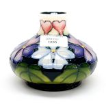 A Moorcroft Trial vase, Viola pattern, dated 14.12.