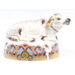 A Royal Crown Derby paperweight "Water Buffalo" 2004 gold stopper,