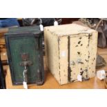 Two Edwardian hand-crafted miniature safes with keys circa 1910, provenance,