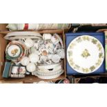 Royal Worcester Evesham part breakfast set, with some serving dishes,