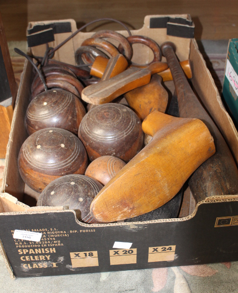 A pair of early 20th Century wooden shoe trees (comprised of three parts) early 20th Century part