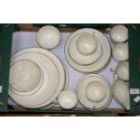 A Royal Worcester engagement tea service, comprising six cups, six saucers, six side plates,