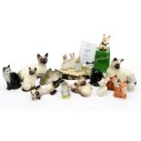 A box of Beswick cats and kittens, including boxed,