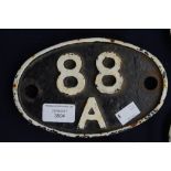 Locomotive Shed Plate 88A for Cardiff.