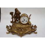 20th century mantle clock converted to electricity,