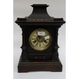 A late 19th Century bracket clock of architectural form