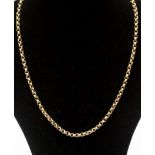 A 9ct gold chain necklace, 50 cm long, 18.