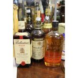 Whisky and rum including Bulleit Bourbon, Canadian Club, Captain Morgan, Ballantines,