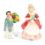 A 1952 small figurine 'Valerie' by Royal Doulton and a small version of 'The Balloon Seller' 1923