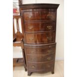 A George III style mahogany chest on chest