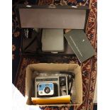 Kodak EK2 Instant camera, Polaroid Automatic 103 land camera,