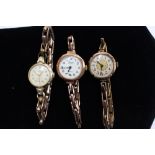 Two 1920s ladies bracelet watches, with 9ct.