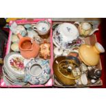 A Masons Ironstone Chamber pot, Bunnykins Mug, Sylvac, decorative plates, lamp base,