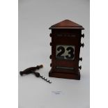 An Edwardian perpetual calendar, together with an early 19th century,