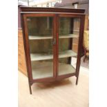 An Edwardian mahogany display cabinet,