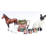 Beswick The Winner 2421, Beswick Cat 1882, Scottie Dog,