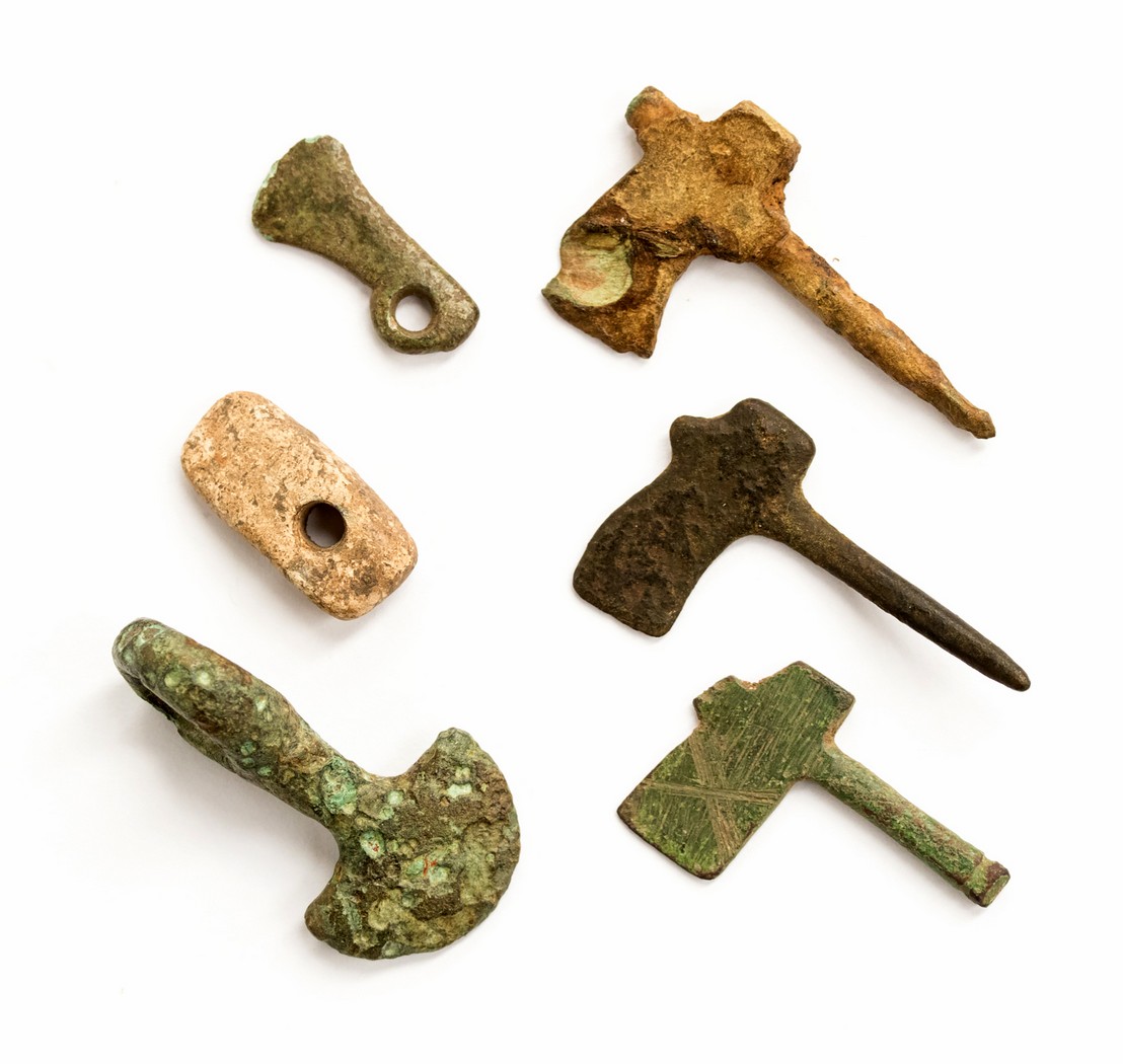 Roman Votive Axe Group. A group of six Roman votive axes, to include ...