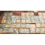 A series of seventy six 16th Century maiolica floor tiles,