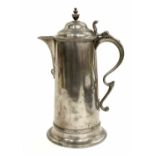 A late 18th Century London made pewter spire flagon, 13 1/4 inch,