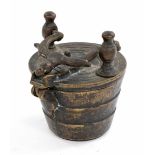 A set of 16th Century brass nested cup weights (6)