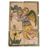 Six 18th century Continental tiles,