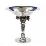 Georg Jensen, a Danish silver Grape tazza, 263A, designed 1918,