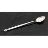 Johan Rohde for Georg Jensen, a Danish silver Acorn or Konge pattern drinks spoon, designed 1915,