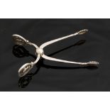 Georg Jensen, a pair of blossom variant silver sugar tongs, spring scissor action, import marks,