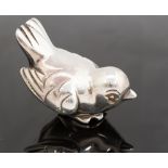 An Italian modernist silver Sparrow; together with Turtle and cast plaque of an Italian villa,