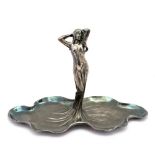 WMF, a Jugendstil silver plated figural dish,