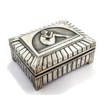 An Art Deco silver plated jewellery casket,