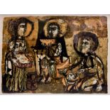 Antoni Clave (1913-2005), Three figures with food, print, Epreuve d'Artiste,