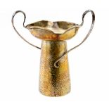 An Arts and Crafts silver twin handled vase, in the Art Nouveau style,